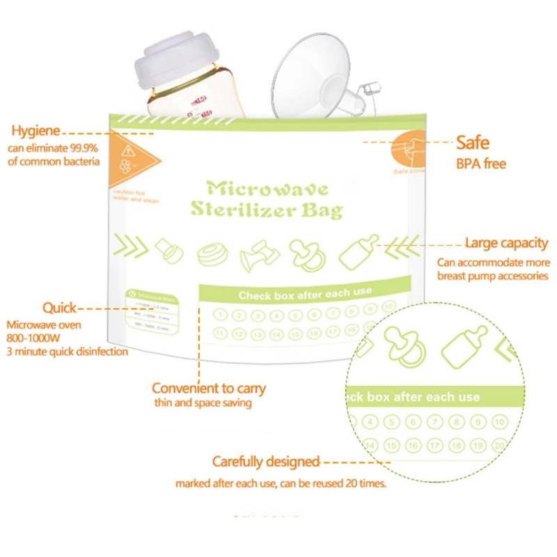 10 Sheets/set Reusable Microwa - Zwitsal Baby Products ulasan dan harga