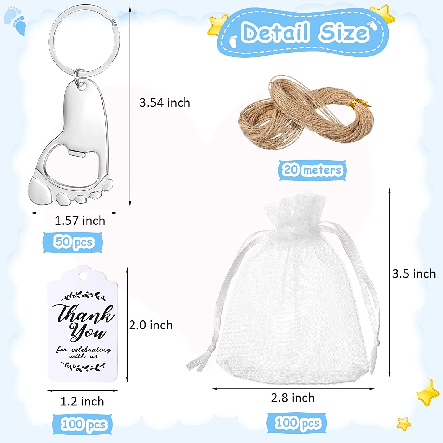 50-Piece Baby Footprint Key Ch - Zwitsal Baby Products ulasan dan harga